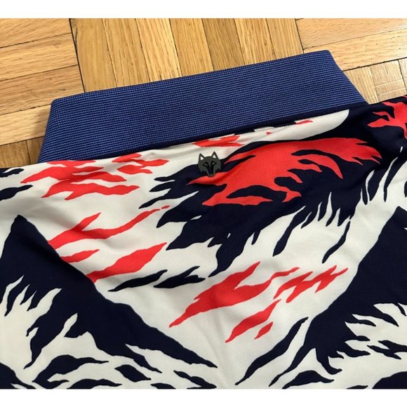 New Greyson Peace Maker Golf Polo Shirt Mens XL Jungle Theme Print Performance - Picture 9 of 9